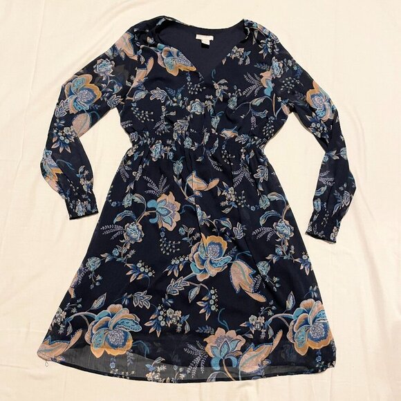 H&M Maternity Mama Smocked Dress Floral Womens Size Large - Picture 1 of 16